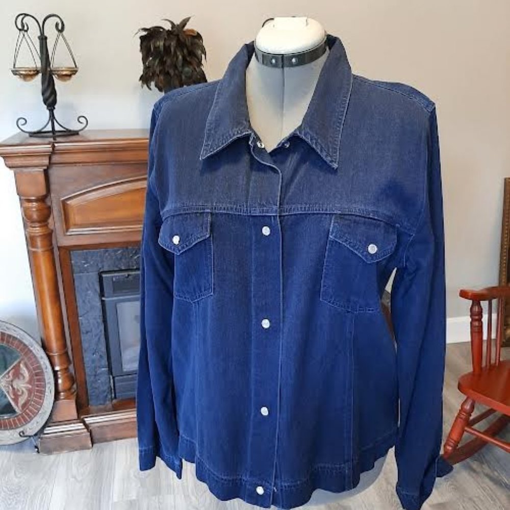 Christopher & BanksNew With Tags long sleeve denim ladies shirt size XL